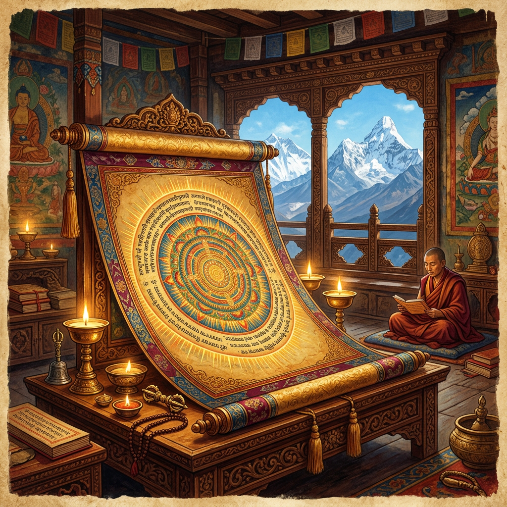 Rare 10th-Century 'Vijnana-Kaustubha' Scroll Discovered in a Remote Himachal Monastery Unveils Lost Vedic Metaphysics of Light