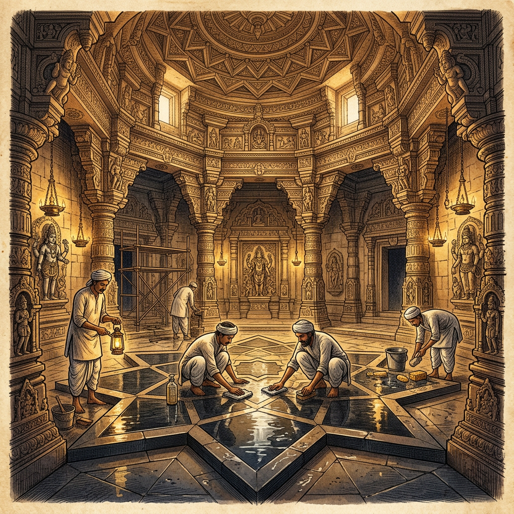 Restoration of 12th-Century 'Hoysala' Trikuta Temple in Rural Hassan Reveals Hidden 'Mercury-Amalgam' Floor Sealing