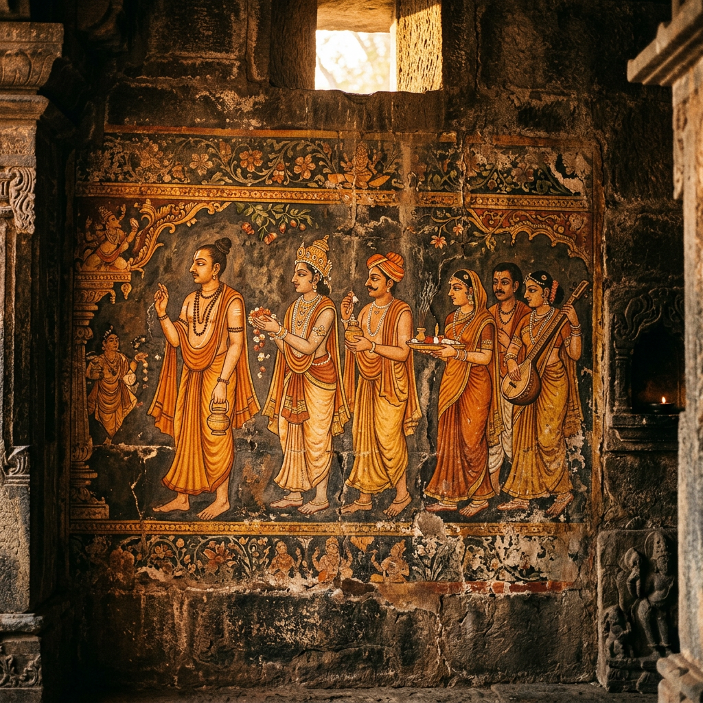 Restoration of 9th-Century 'Gurjara-Pratihara' Temple in Rajasthan’s Dholpur Reveals Rare Saffron-Pigmented Murals