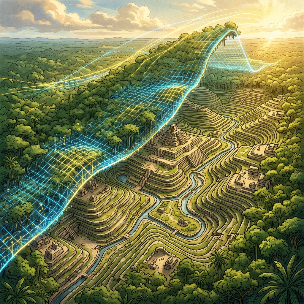 LiDAR Survey Identifies 1,200-Year-Old 'Maya Vertical Hydroponic Towers' and Specialized Irrigation Canals in Remote Campeche Jungle