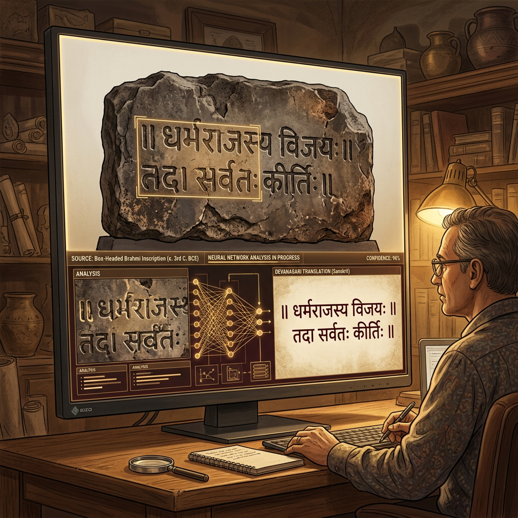 AI-Driven Decipherment of 6th-Century 'Box-Headed' Script Fragments Unveils Lost Sanskrit Treatises on Combinatorial Logic