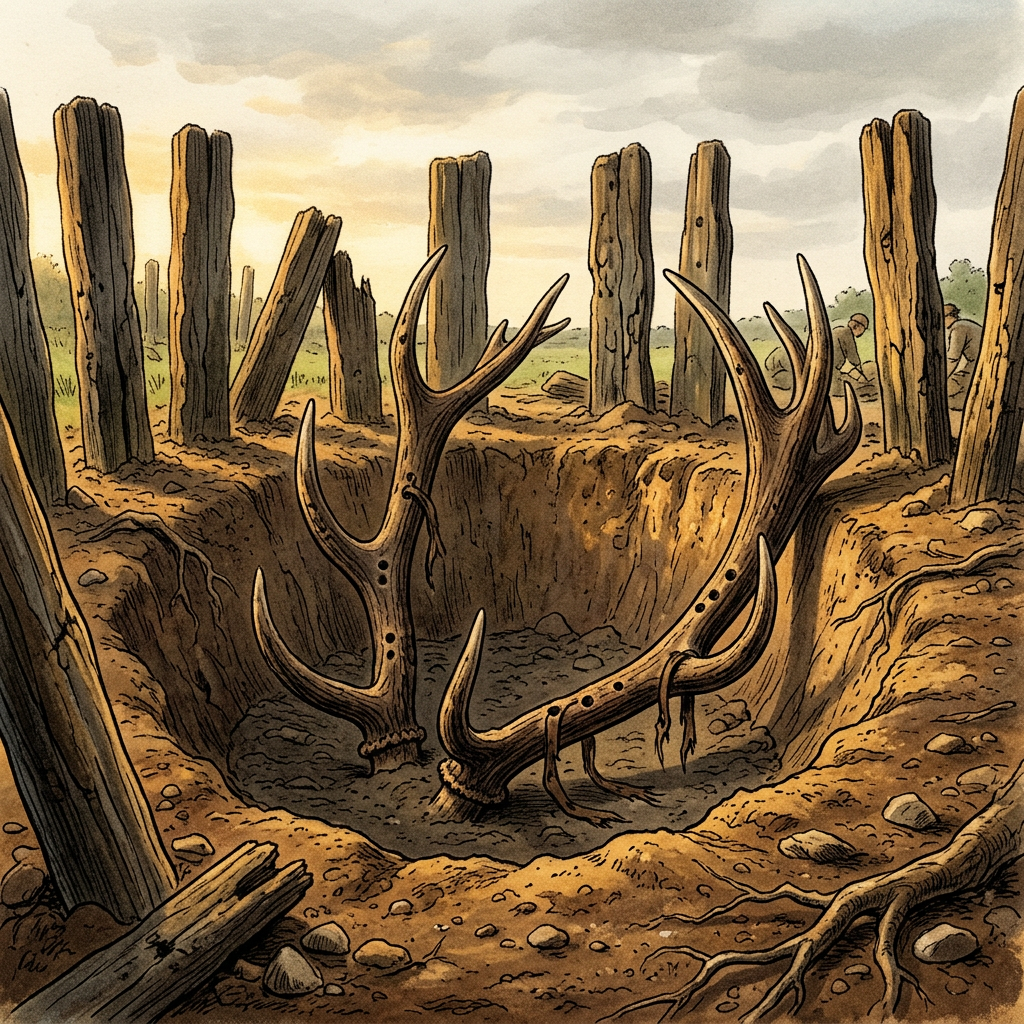 Archaeologists Uncover 5,000-Year-Old 'Antler-Crown' Cache in Germany Linked to Neolithic 'Deer-Spirit' Winter Solstice Rites