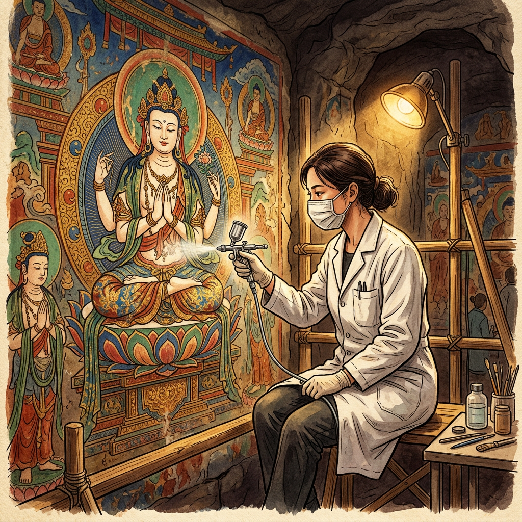 Breakthrough 'Bio-Nanotechnology' Infusion Successfully Stabilizes the Fading 12th-Century Murals of the Alchi Monastery in Ladakh