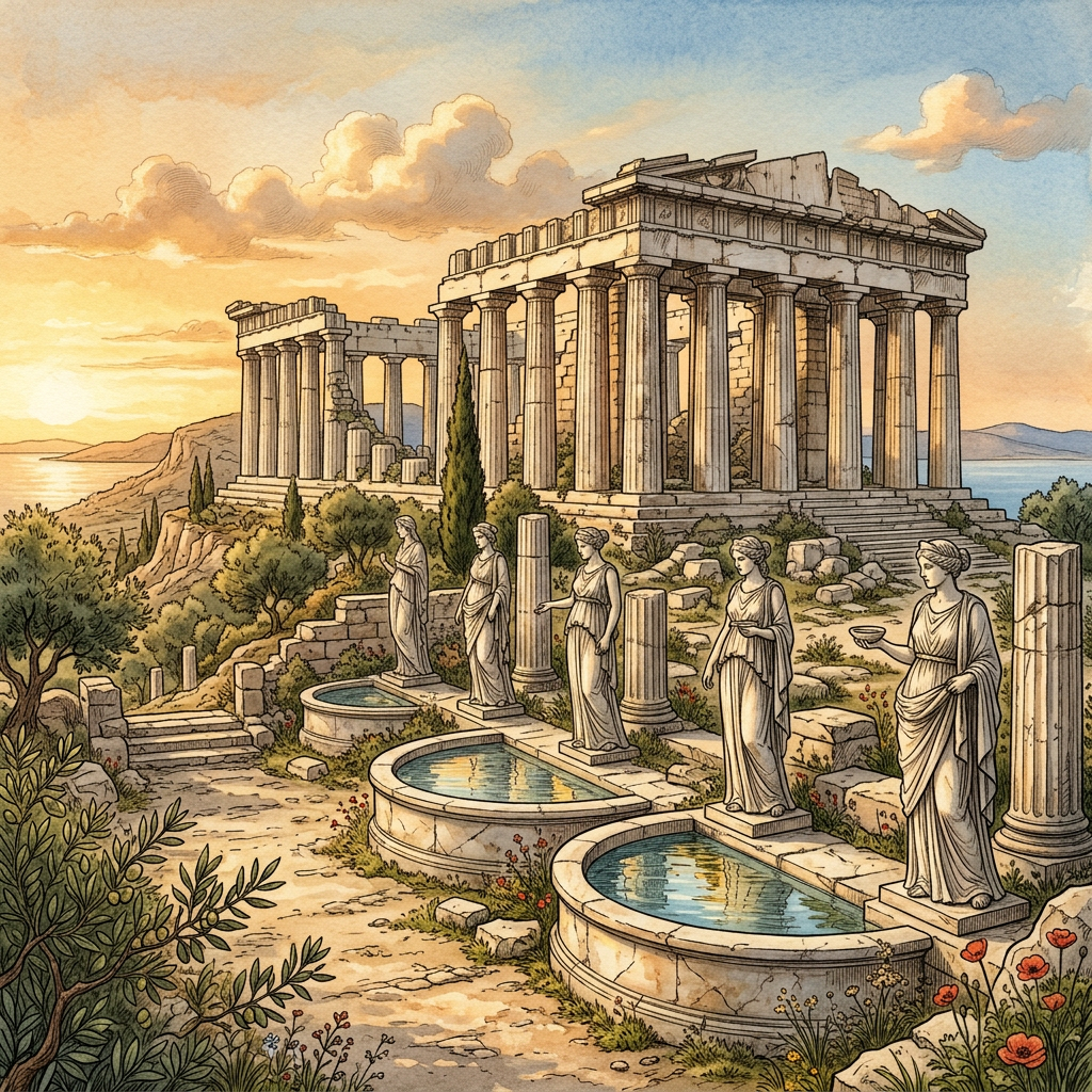 2,400-Year-Old 'Temple of the Nymphs' with Intact Marble Fountains and Water-God Statuary Uncovered in Ancient Metropolis, Turkey