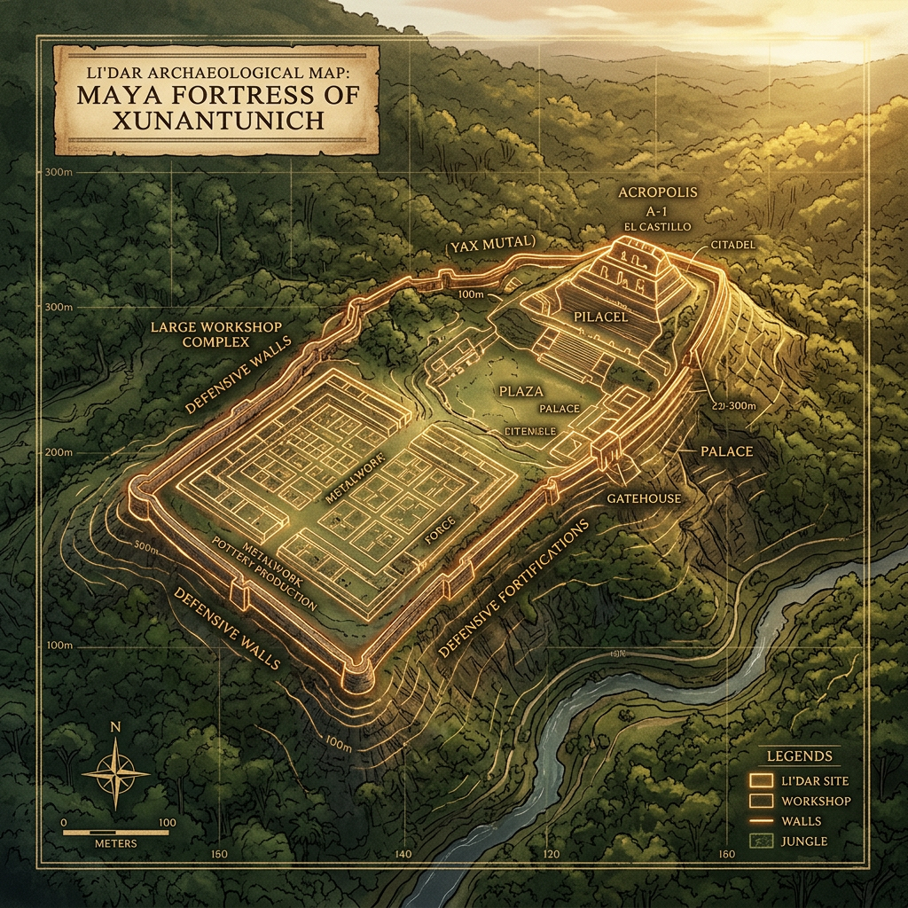 LiDAR Mapping Identifies a Massive 9th-Century 'Maya Obsidian-Weaponry Arsenal' and Elite Guard Quarters in the Mirador Basin