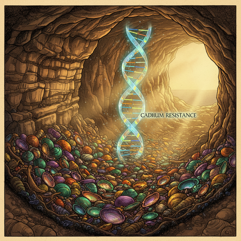 Genomic Analysis of 12,000-Year-Old 'Sundaland' Remains Identifies Earliest Genetic Adaptation to Endemic High-Cadmium Marine Gastropod Diets