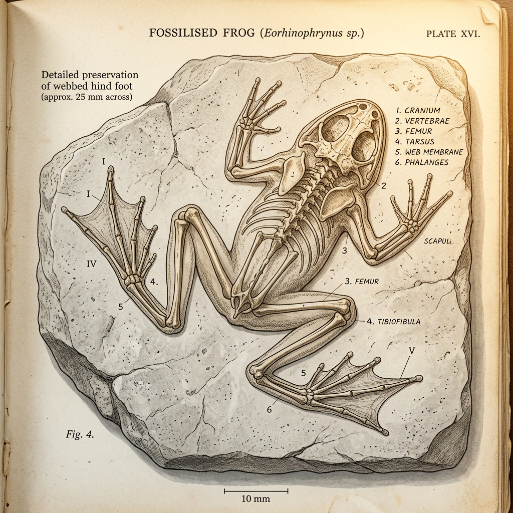 Fossilized Remains of a 110-Million-Year-Old ‘Gliding Frog’ Species Identified in Madagascar’s High Plateaus