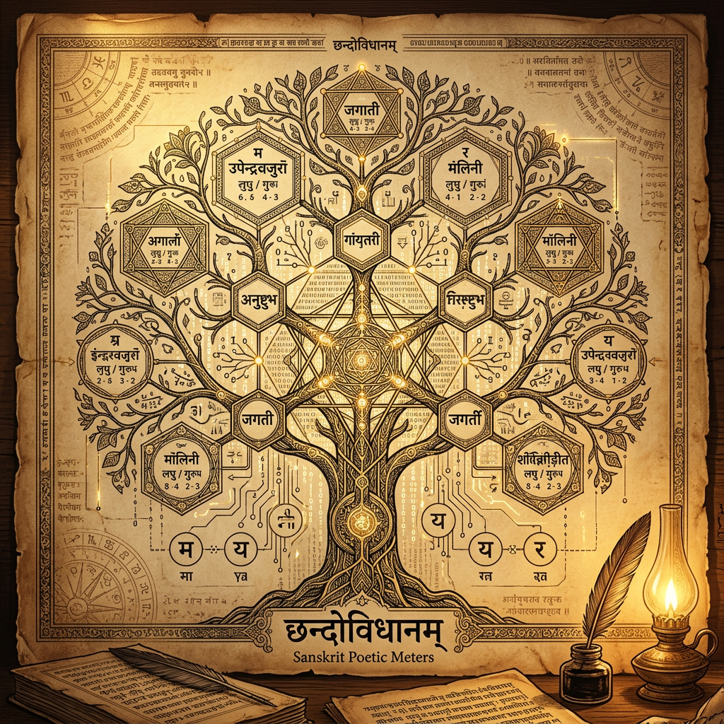 New Research Identifies Early Conceptualization of 'Stochastic Recursive Logic' in 11th-Century Sanskrit Treatises on Combinatorial Linguistics and Poetic Metre