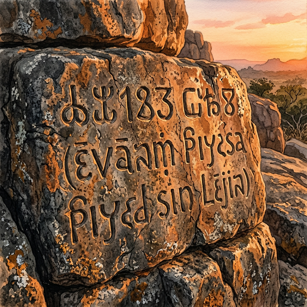 AI Deciphers 4th-Century BCE 'Vak-Prana-Anuvada' Inscriptions in the Aravalli Range Revealing Early Vedic Metalinguistics
