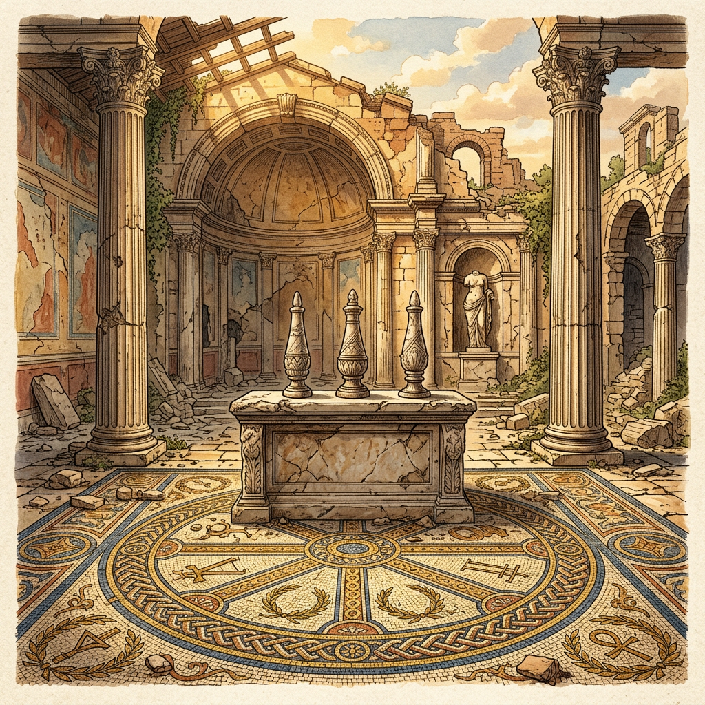 Archaeologists Unearth 1st-Century Roman 'Temple of the Fates' with Intact Marble Spindles in Ancient Cumae