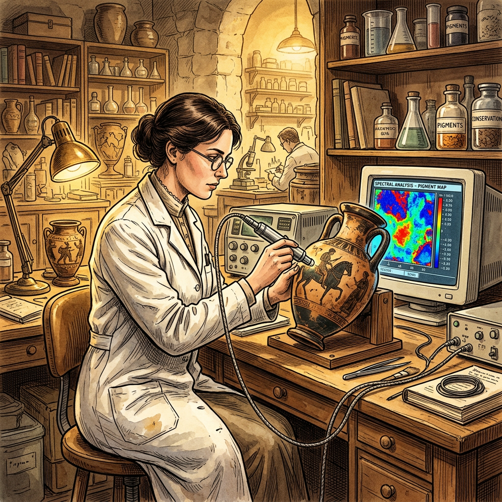 Heritage Tech: 'Atomic-Force Microscopy' Reveals Lost Pigment Layers on Ancient Greek 'White-Ground' Lekythoi