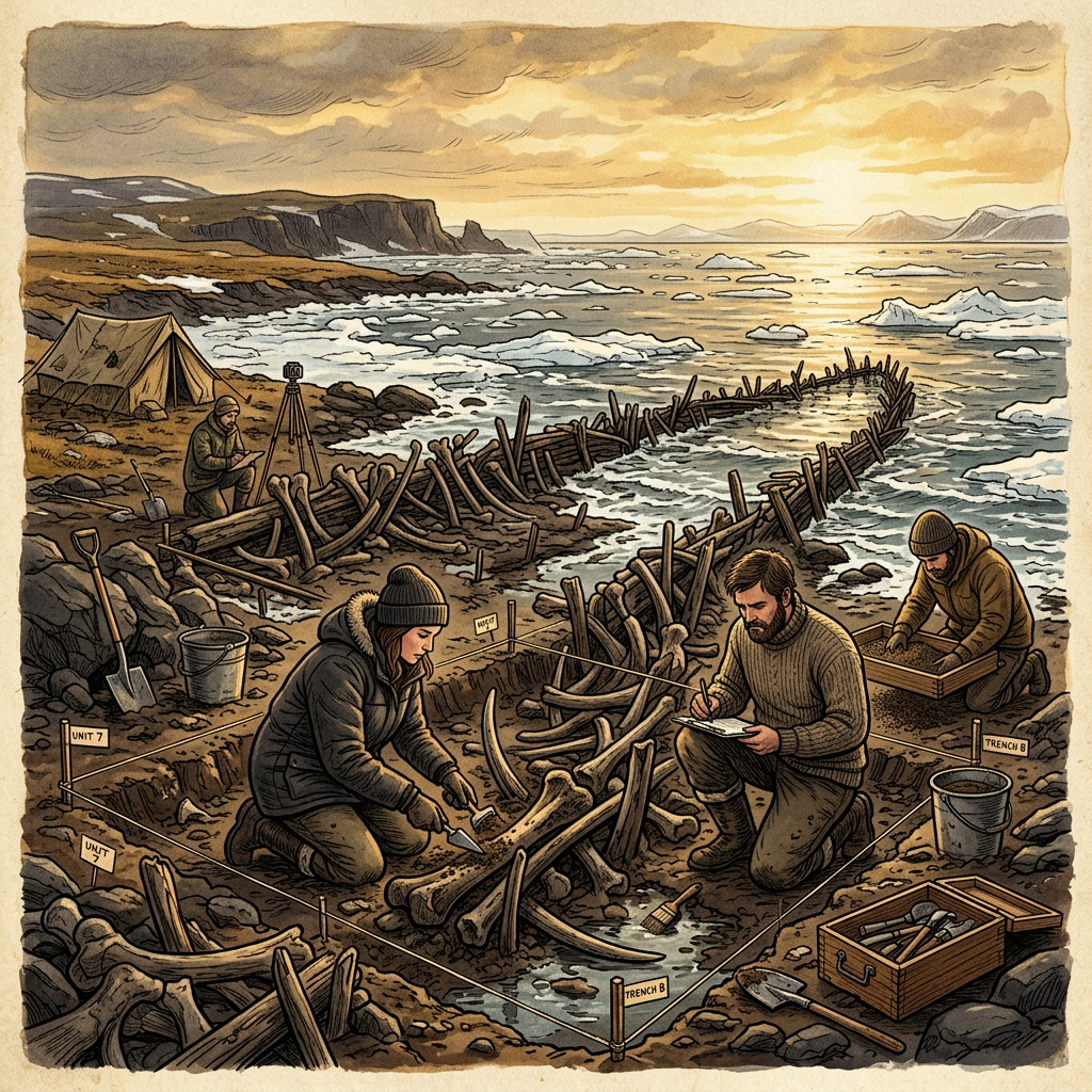 Climate Archaeology: Thawing Permafrost in the Chukchi Peninsula Reveals 5,000-Year-Old 'Paleo-Siberian' Walrus-Bone Fishing Weirs