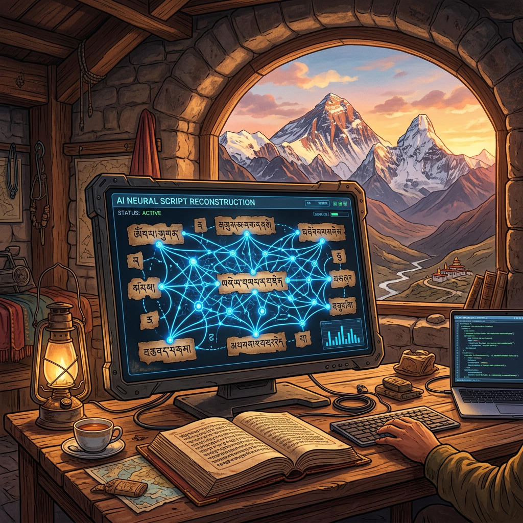 AI-Driven Decipherment of 9th-Century 'Sharada' Script Fragments from the Zanskar Cache Unveils Lost Sanskrit Treatises on Cryogenic Mineral Precipitation