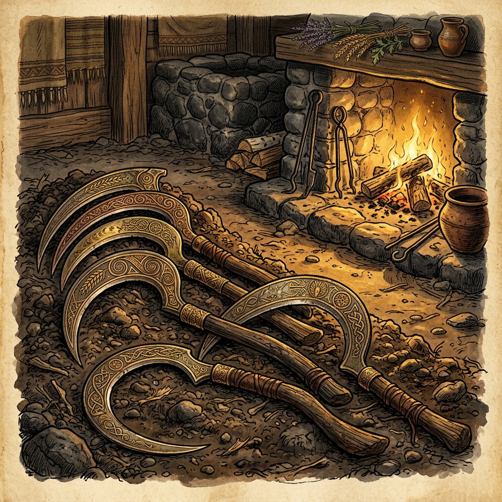 3,000-Year-Old 'Gilded-Scythe' Votives Found in the Fergana Valley Reveal Origins of Central Asian Harvest Rites