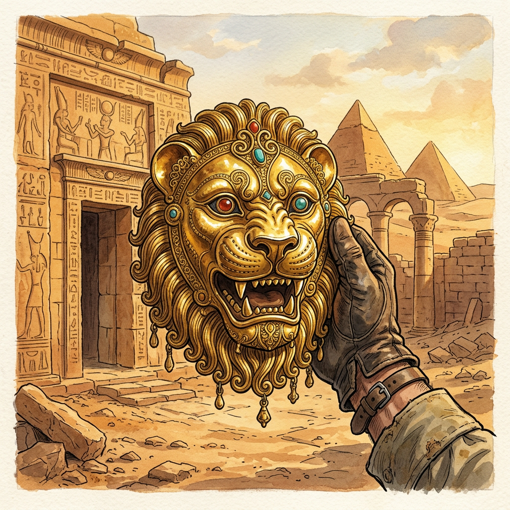 Excavation of 'Gold-Plated' Lion-Spirit Masks in the Sudan Points to 2,500-Year-Old Roots of Meroitic Summer Festivals