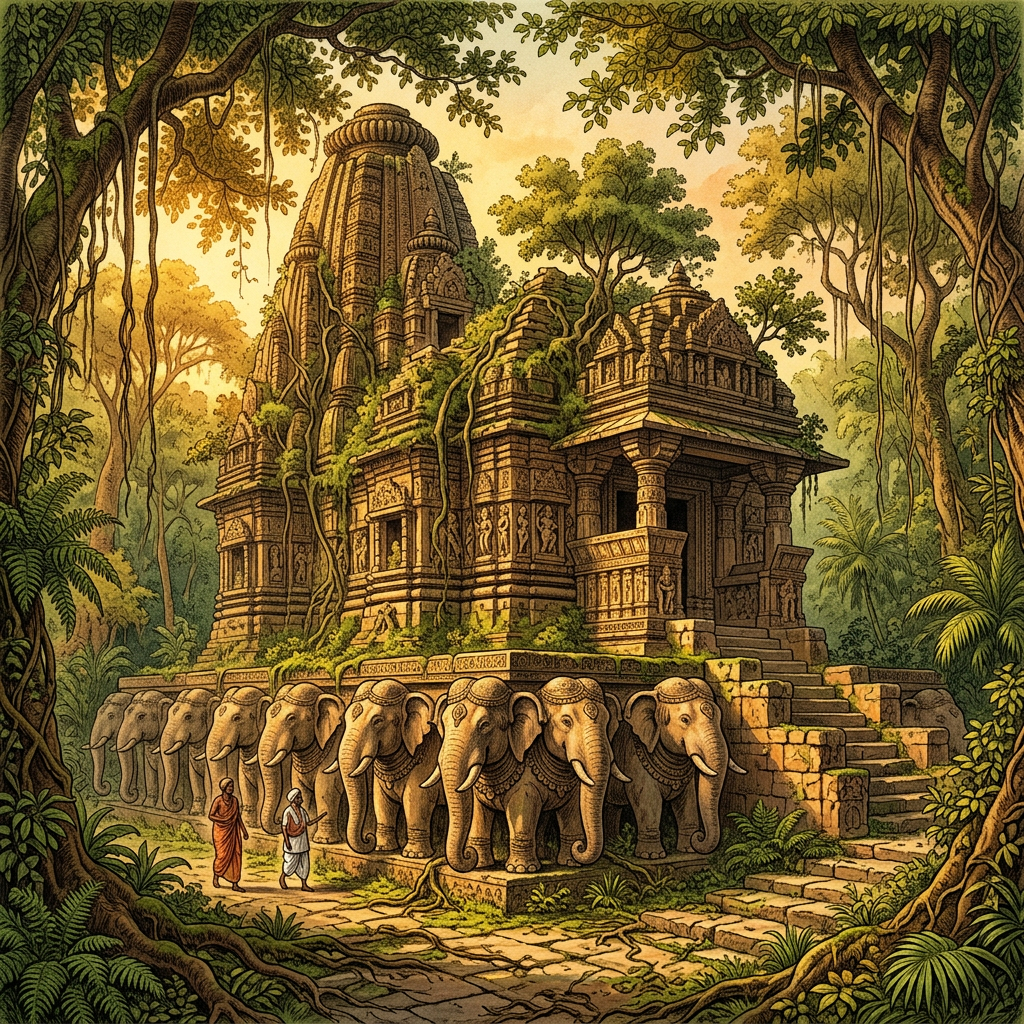 10th-Century 'Somavamsi' Era Shiva Temple with Unique 'Elephant-Bust' Foundations Discovered in Rural Angul, Odisha