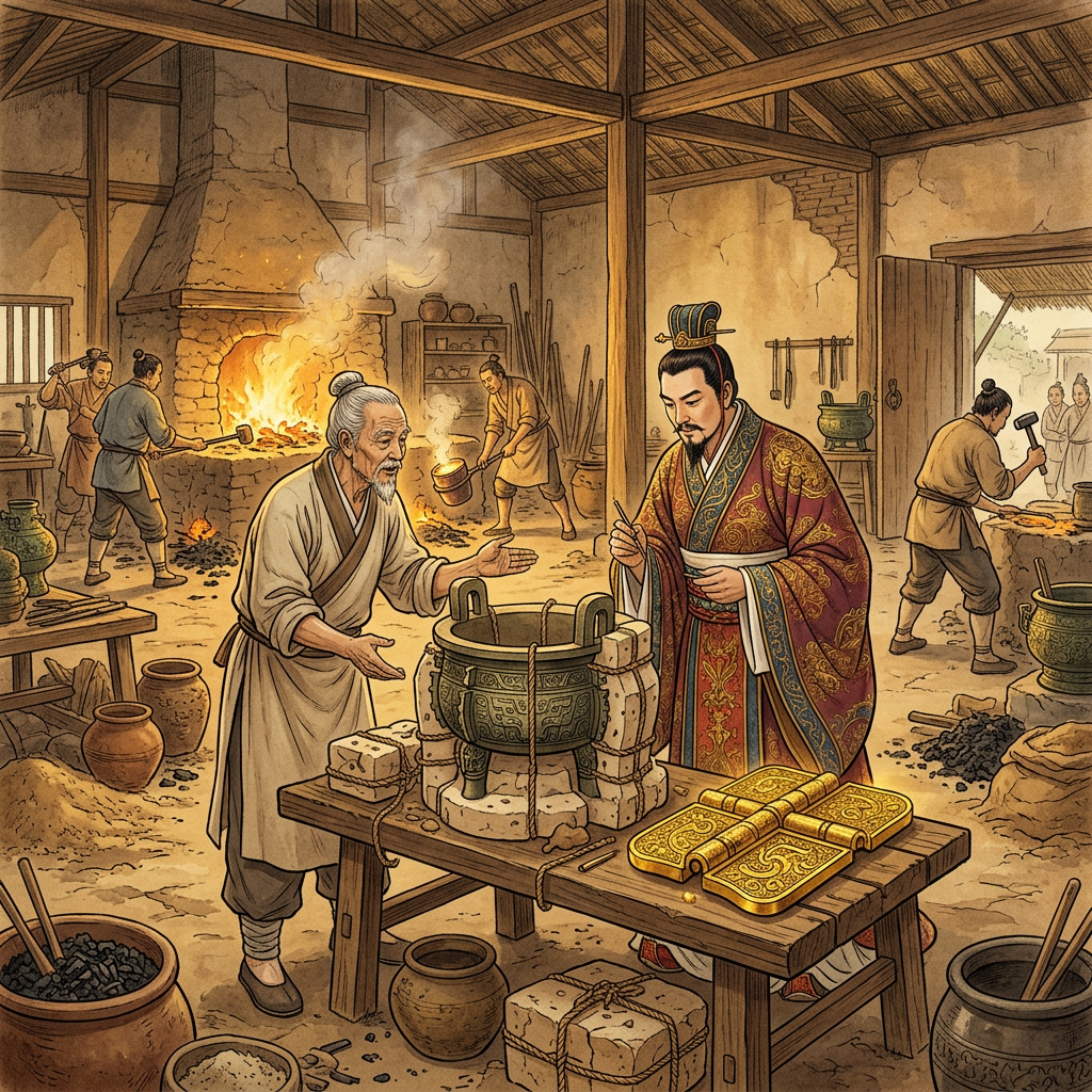 3,000-Year-Old 'Western Zhou' Imperial Bureau of Gilded-Bronze Hinge-Casting and Intact Precision-Joint Molds Found in Shaanxi