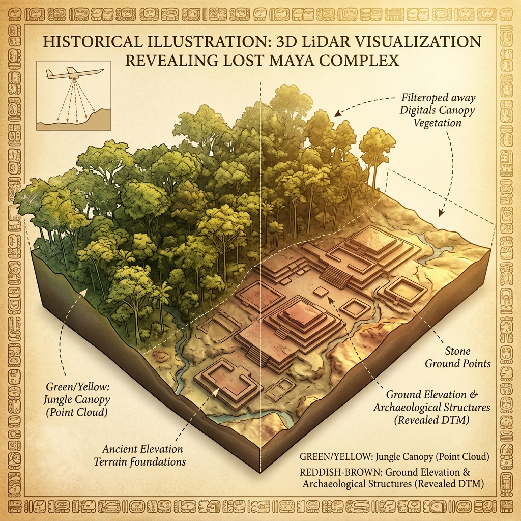 LiDAR Mapping Unveils a Massive 1,300-Year-Old 'Maya Agricultural Mega-Center' with Concentric Terracing in the Petén Jungle