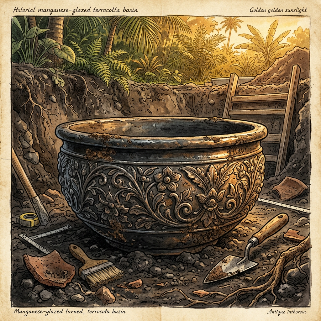 Discovery of 1,100-Year-Old 'Manganese-Glazed' Water-Ablution Basins in Central Java Points to Pre-Islamic Roots of Spring Cleansing Festivals