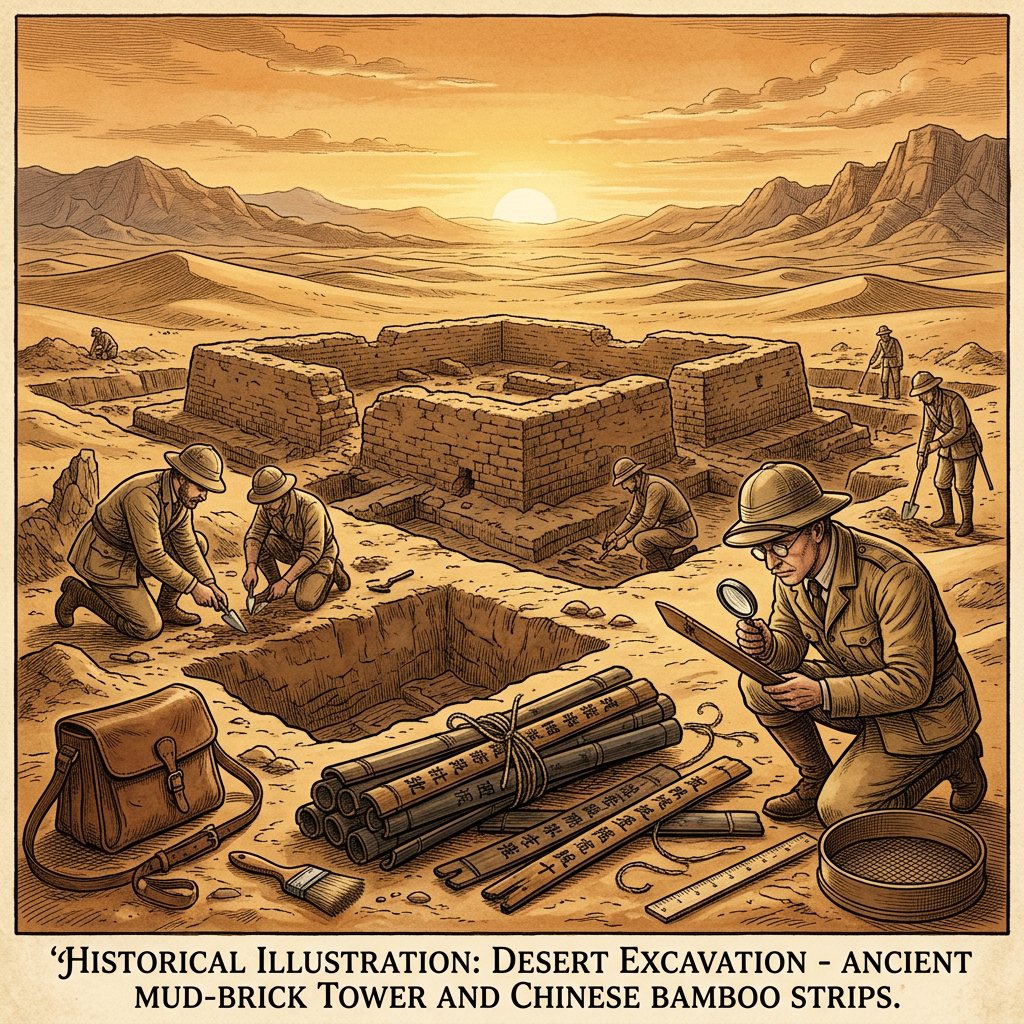 2,100-Year-Old 'Han Dynasty Desert Courier-Post' and Carbonized Bamboo Slips detailing Silk Road Taxes found in Gansu