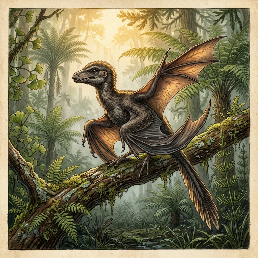 Fossil of a 160-Million-Year-Old 'Arboreal Gliding Dinosaur' with Bat-Like Wings Discovered in Inner Mongolia