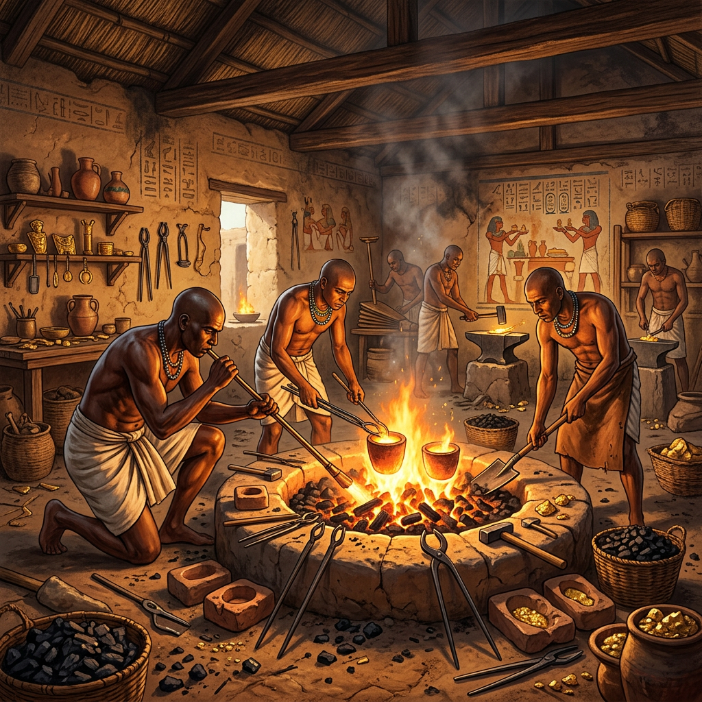 Intact 18th-Dynasty 'Pharaonic Gold-Refining Workshop' and Crucible Cache Uncovered in Ancient Memphis