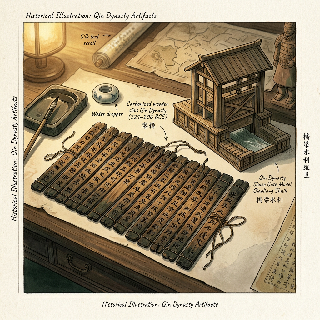 2,200-Year-Old 'Qin Dynasty' Imperial Archive of River-Defense Engineering and Wooden Sluice-Gate Blueprints Uncovered in Xi'an