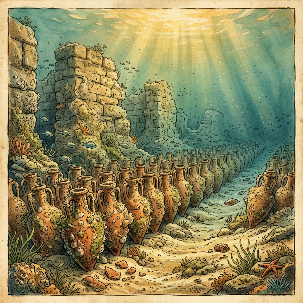 Submerged 4th-Century BCE 'Carthaginian Spice-Trade Warehouse' with Intact Amphorae Identified off the Coast of Tunisia