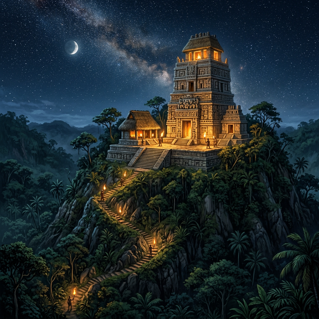 LiDAR Mapping in the Chiquibul Forest Reveals a 9th-Century 'Maya Hilltop Signal Array' and Star-Aligned Beacons