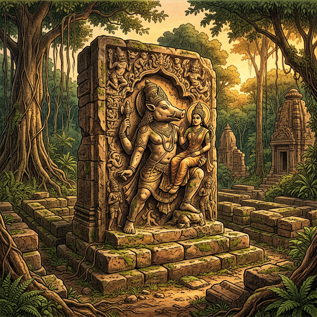 Rare 6th-Century 'Parivrajaka' Dynasty Vishnu Temple Ruins with Unique 'Varaha' Reliefs Uncovered in Madhya Pradesh