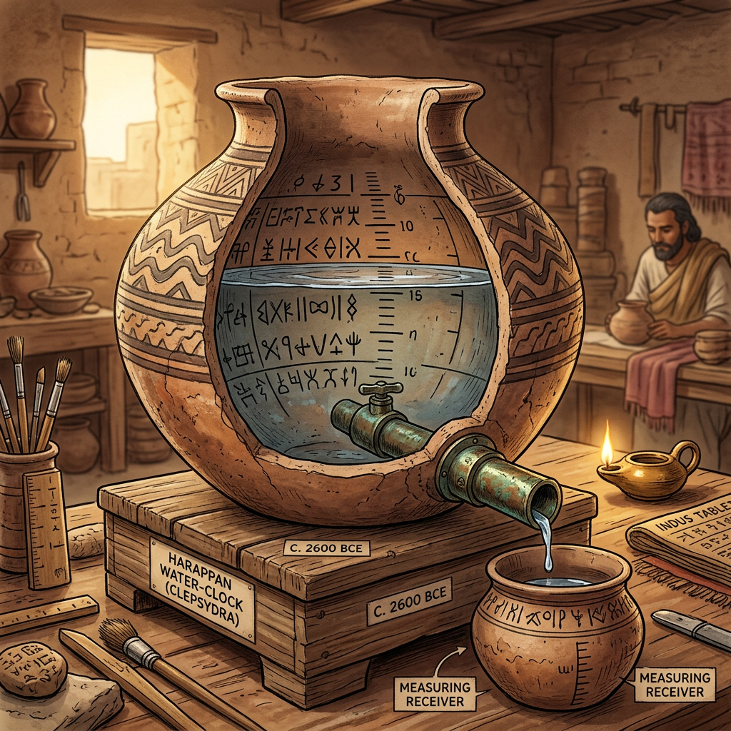 Micro-Analysis of 3rd Millennium BCE 'Harappan' Artifacts Reveals Earliest Evidence of Standardized Solar-Water Clocks for Precision Timekeeping