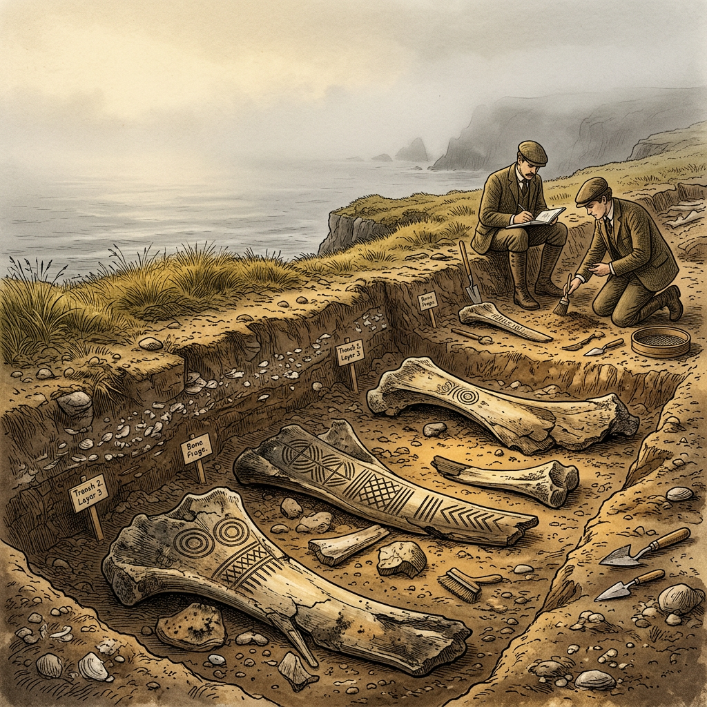 "Manganese-Painted" Whale-Bone Sound-Boards Found in Kuril Islands Point to 4,000-Year-Old "Ice-Calming" Rites