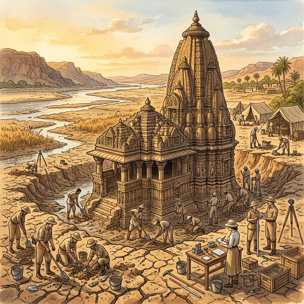 Receding Waters of Kaveri Tributary Reveal 11th-Century 'Later-Chola' Shiva Temple with Rare Bronze Votives