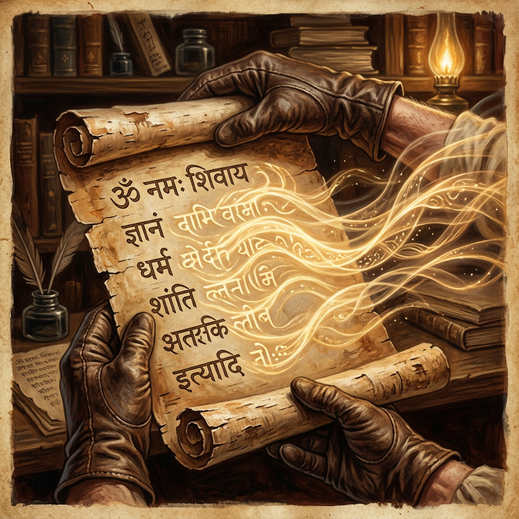 Discovery of 8th-Century 'Sabda-Chit-Anubhava' Scroll in a Private Varanasi Library Unveils Lost Vedic Theories of Sound-Consciousness