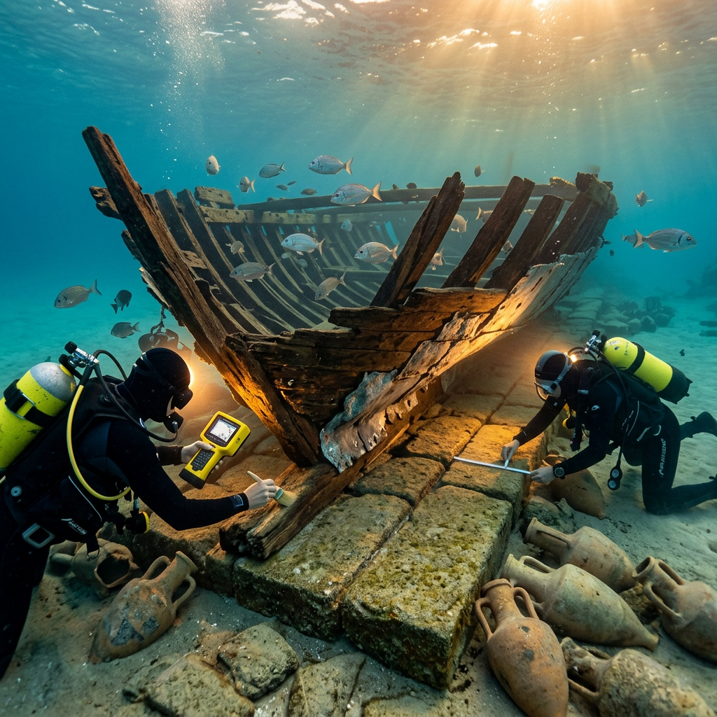 Submerged 'Carthaginian Naval Arsenal' Discovered off Tunisia with Intact Anti-Biofouling Lead Sheathing