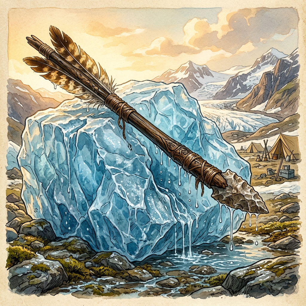 Climate Archaeology: Melting Yukon Glaciers Reveal 9,000-Year-Old 'Atlatl' Darts with Intact Raptor Feathers