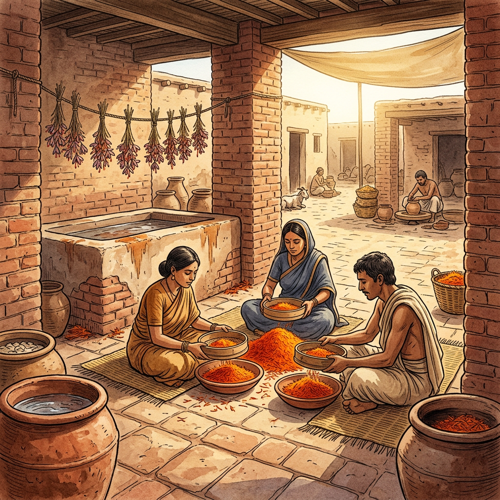 4,500-Year-Old 'Harappan Saffron-Processing Workshop' and Specialized Heat-Treatment Vats Found in Rajasthan