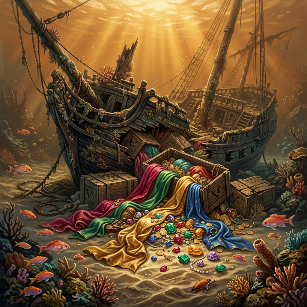 Sunken 17th-Century 'Armenian Merchantman' Identified in the Indian Ocean with Rare Silk and Gemstone Cargo