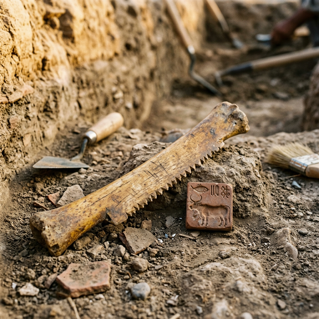 4,500-Year-Old 'Harappan Master of the Royal Ivory-Inlays' Archive and Intact Bone Precision-Saws Uncovered in Rakhigarhi