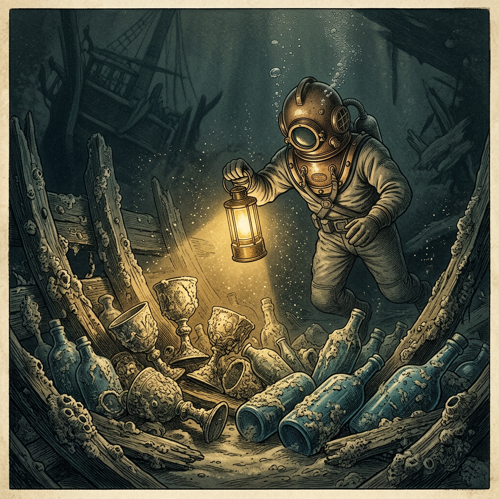 17th-Century 'Venetian Merchant Galleon' Located off the Coast of Zakynthos with Intact Murano Glass Cargo