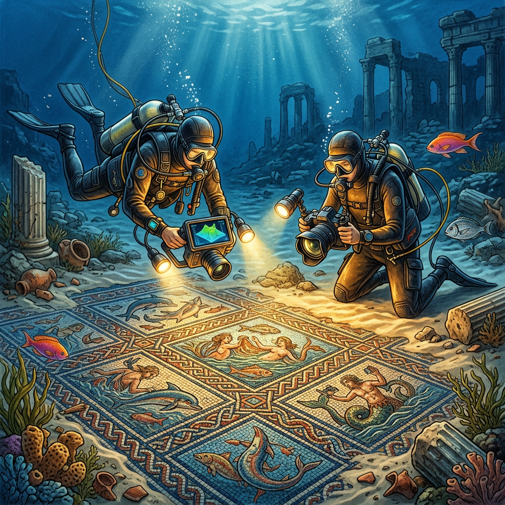 Submerged 2nd-Century 'Roman Mosaic Factory' with Intact Pattern Templates Identified off the Coast of Cyprus