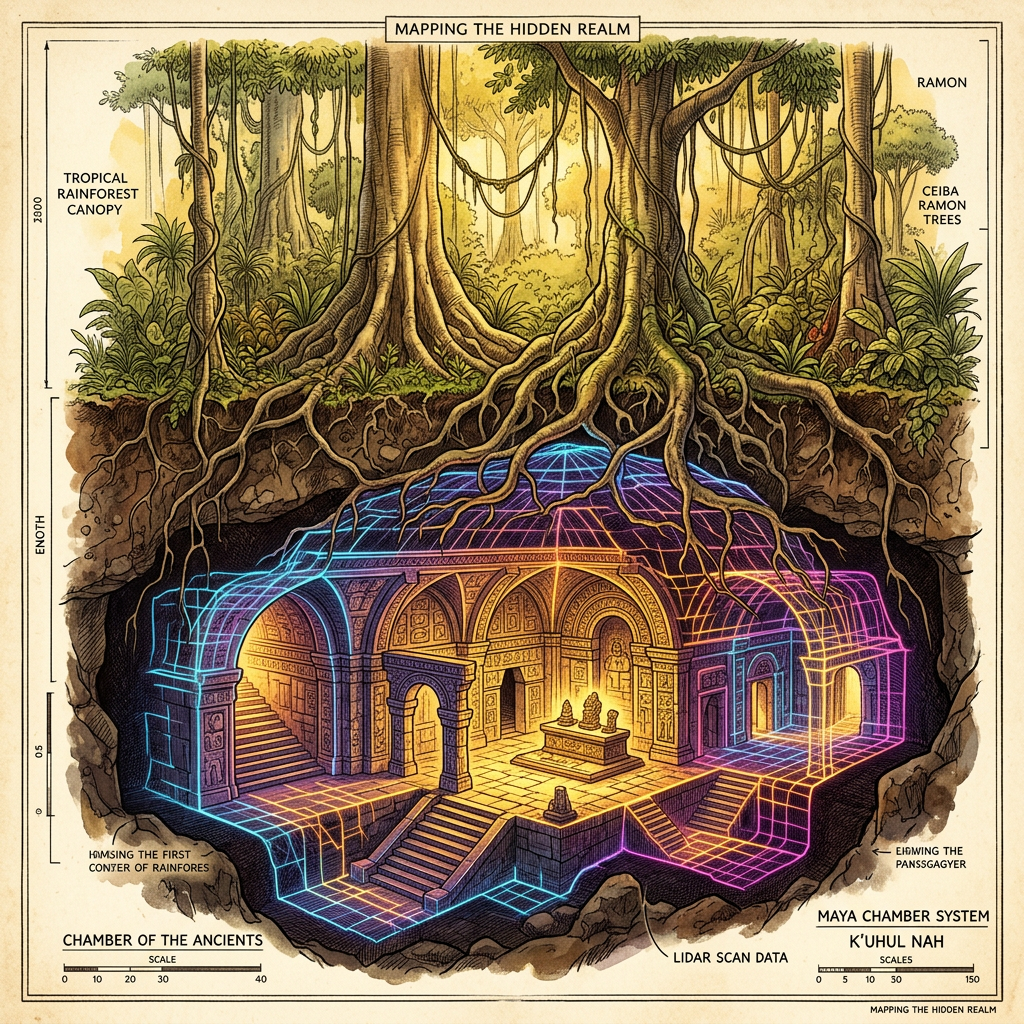 LiDAR Survey Identifies 1,200-Year-Old 'Maya Underground Ritual Cisterns' and Carved Stone Deities in the Petén Jungle