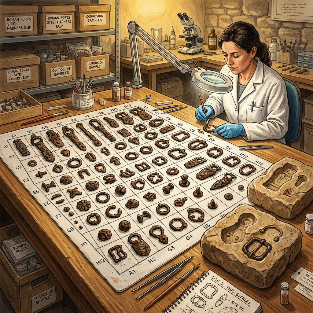 2nd-Century Roman 'Imperial Bureau of Military-Cavalry Harnesses' and Intact Iron Buckle-Templates Uncovered in Ancient Mainz