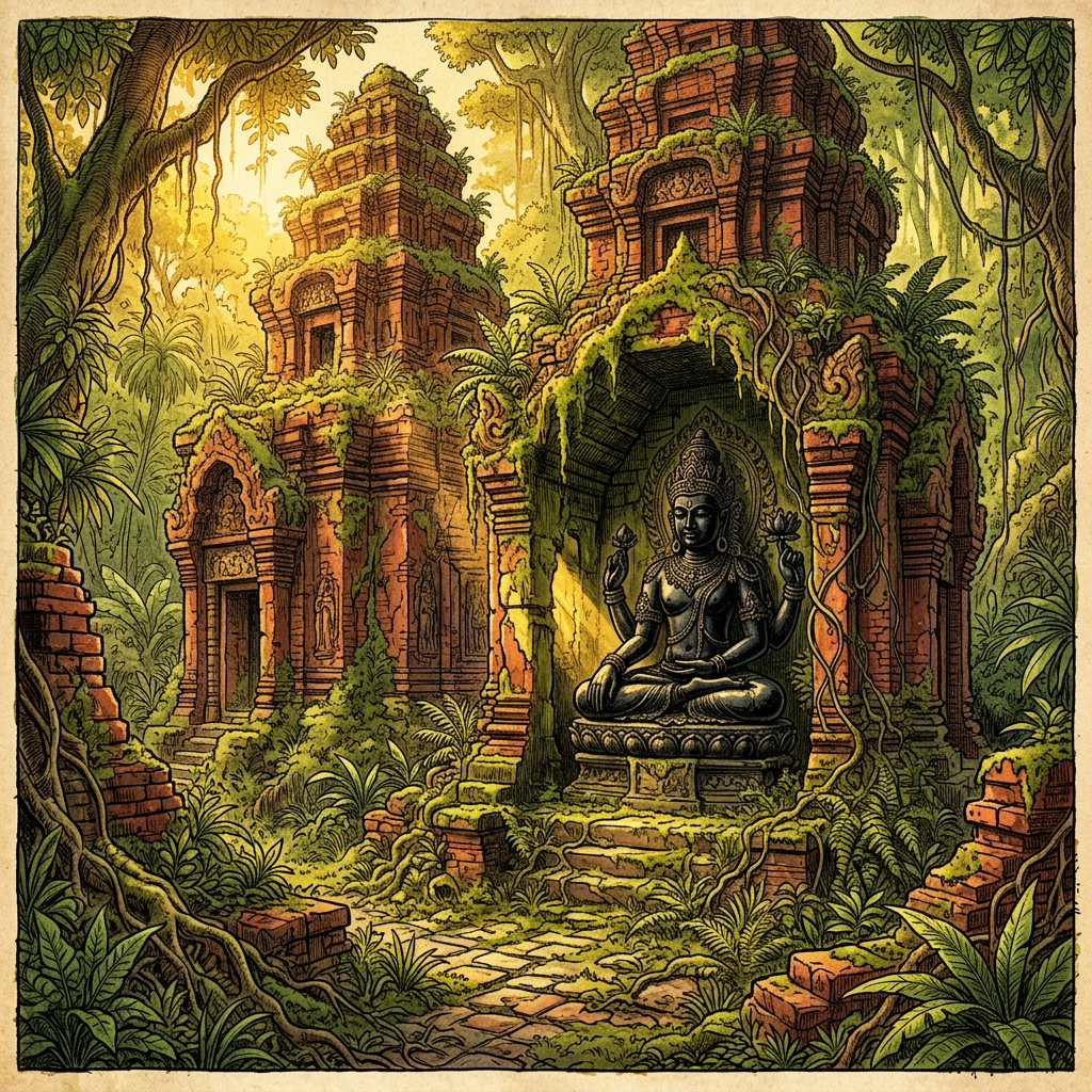 9th-Century 'Sailendra' Maritime Temple with Unique Obsidian Statuary and Javanese Inscriptions Identified in Central Sumatra