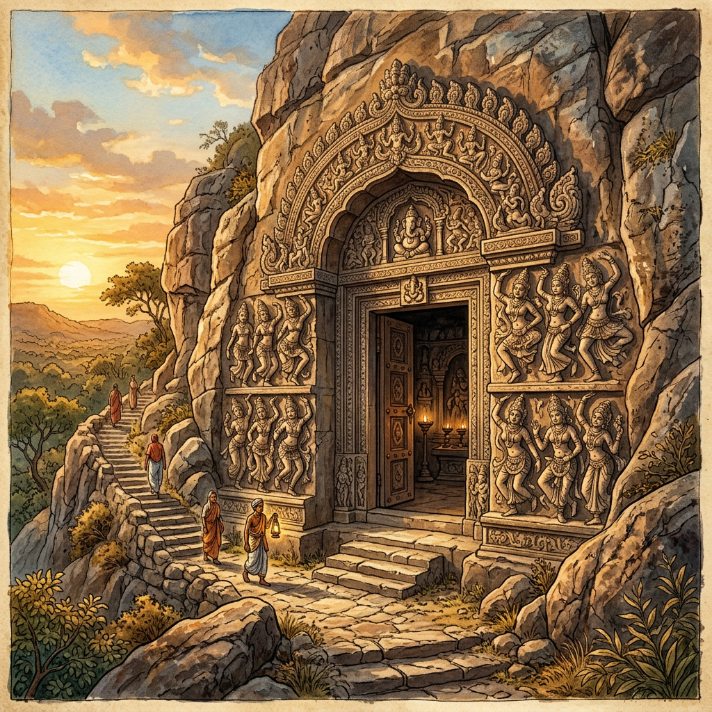 9th-Century 'Pandyan' Era Cave Temple with Intact Celestial Carvings Discovered in Southern Tamil Nadu