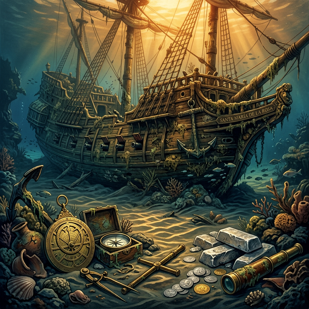 Wreck of the 16th-Century 'San Esteban' Located off the Coast of Texas with Intact Spanish Navigation Tools