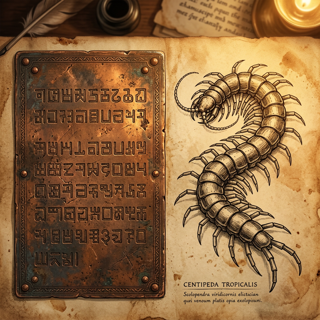 AI-Driven Decipherment of 7th-Century 'Box-Headed' Script Fragments Unveils Lost Sanskrit Treatises on the Systematic Classification of Tropical Myriapods