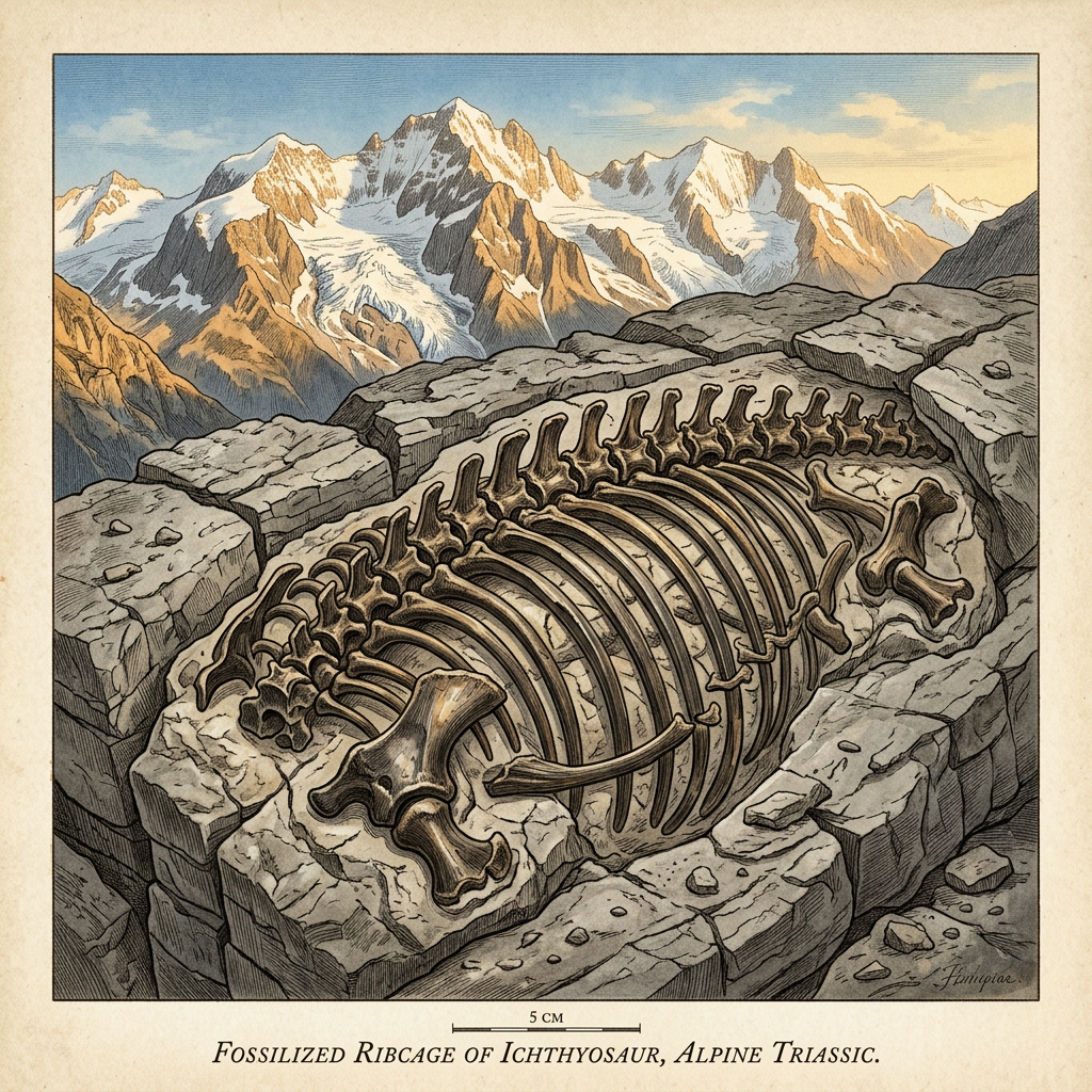 Massive Triassic Ichthyosaur Fossil Uncovered in the Swiss Alps Challenges Deep-Sea Evolution Models