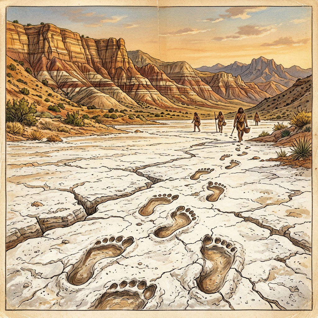 Re-dating of Fossilized Footprints in White Sands National Park Confirms Human Presence 23,000 Years Ago