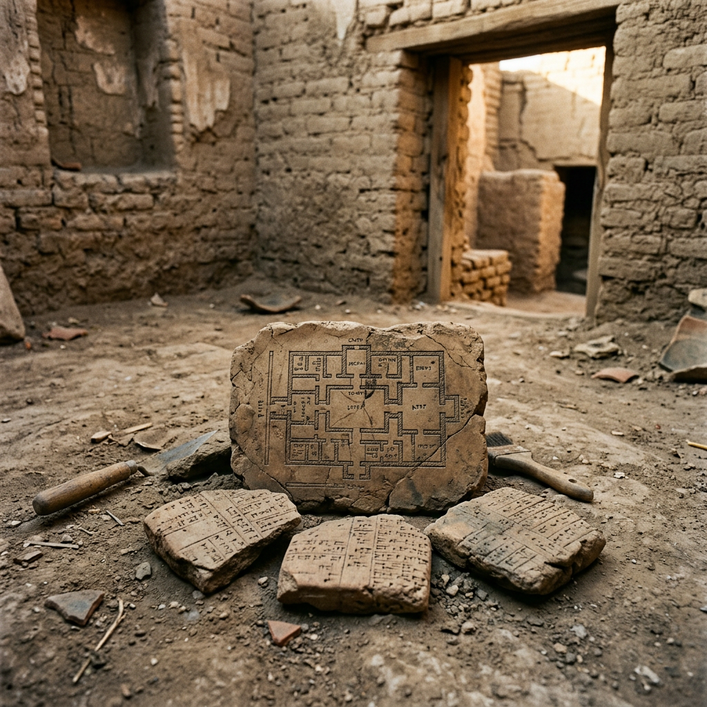 Archaeologists Uncover 4,500-Year-Old 'Sumerian Master-Architect's' Residence with Intact Blueprints Near the City of Girsu